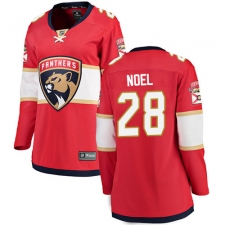 Women's Florida Panthers #28 Serron Noel Authentic Red Home Fanatics Branded Breakaway NHL Jersey