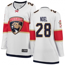 Women's Florida Panthers #28 Serron Noel Authentic White Away Fanatics Branded Breakaway NHL Jersey