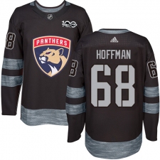Men's Adidas Florida Panthers #68 Mike Hoffman Authentic Black 1917-2017 100th Anniversary NHL Jersey