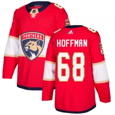 Men's Adidas Florida Panthers #68 Mike Hoffman Authentic Red Home NHL Jersey