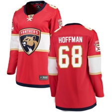 Women's Florida Panthers #68 Mike Hoffman Authentic Red Home Fanatics Branded Breakaway NHL Jersey