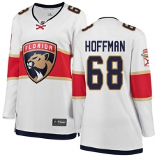 Women's Florida Panthers #68 Mike Hoffman Authentic White Away Fanatics Branded Breakaway NHL Jersey