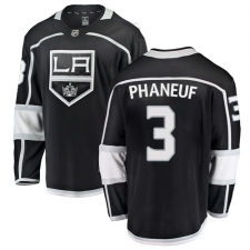 Men's Los Angeles Kings #3 Dion Phaneuf Authentic Black Home Fanatics Branded Breakaway NHL Jersey