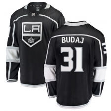 Men's Los Angeles Kings #31 Peter Budaj Authentic Black Home Fanatics Branded Breakaway NHL Jersey