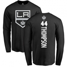 NHL Adidas Los Angeles Kings #44 Nate Thompson Black Backer Long Sleeve T-Shirt