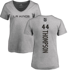 NHL Women's Adidas Los Angeles Kings #44 Nate Thompson Ash Backer T-Shirt