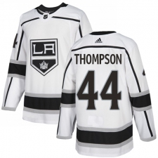 Youth Adidas Los Angeles Kings #44 Nate Thompson Authentic White Away NHL Jersey