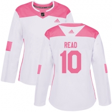 Women's Adidas Minnesota Wild #10 Matt Read Authentic White Pink Fashion NHL Jersey