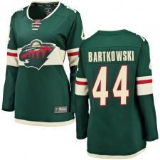 Women's Minnesota Wild #44 Matt Bartkowski Authentic Green Home Fanatics Branded Breakaway NHL Jersey