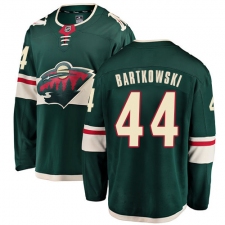 Youth Minnesota Wild #44 Matt Bartkowski Authentic Green Home Fanatics Branded Breakaway NHL Jersey