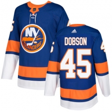 Men's Adidas New York Islanders #45 Noah Dobson Premier Royal Blue Home NHL Jersey