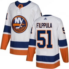 Youth Adidas New York Islanders #51 Valtteri Filppula Authentic White Away NHL Jersey