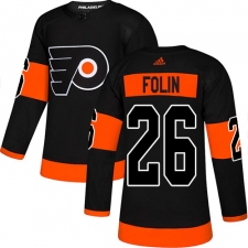 Men's Adidas Philadelphia Flyers #26 Christian Folin Premier Black Alternate NHL Jersey
