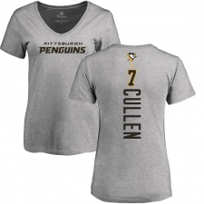 NHL Women's Adidas Pittsburgh Penguins #7 Matt Cullen Ash Backer T-Shirt