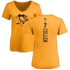NHL Women's Adidas Pittsburgh Penguins #7 Matt Cullen Gold One Color Backer T-Shirt