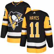 Youth Adidas Pittsburgh Penguins #11 Jimmy Hayes Authentic Black Home NHL Jersey