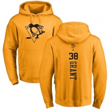 NHL Adidas Pittsburgh Penguins #38 Derek Grant Gold One Color Backer Pullover Hoodie