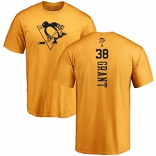 NHL Adidas Pittsburgh Penguins #38 Derek Grant Gold One Color Backer T-Shirt