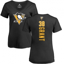 NHL Women's Adidas Pittsburgh Penguins #38 Derek Grant Black Backer T-Shirt