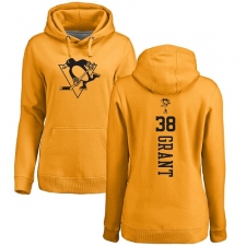 NHL Women's Adidas Pittsburgh Penguins #38 Derek Grant Gold One Color Backer Pullover Hoodie