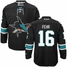 Men's Reebok San Jose Sharks #16 Eric Fehr Authentic Black Third NHL Jersey