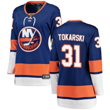 Women's New York Islanders #31 Dustin Tokarski Fanatics Branded Royal Blue Home Breakaway NHL Jersey
