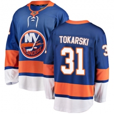 Youth New York Islanders #31 Dustin Tokarski Fanatics Branded Royal Blue Home Breakaway NHL Jersey