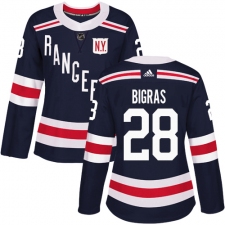 Women's Adidas New York Rangers #28 Chris Bigras Authentic Navy Blue 2018 Winter Classic NHL Jersey