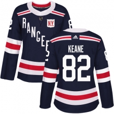 Women's Adidas New York Rangers #82 Joey Keane Authentic Navy Blue 2018 Winter Classic NHL Jersey