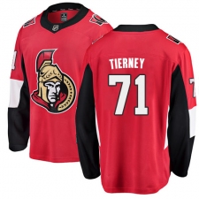 Men's Ottawa Senators #71 Chris Tierney Fanatics Branded Red Home Breakaway NHL Jersey