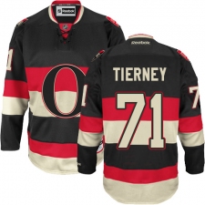 Women's Reebok Ottawa Senators #71 Chris Tierney Authentic Black Third NHL Jersey