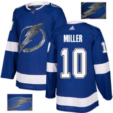 Men's Adidas Tampa Bay Lightning #10 J.T. Miller Authentic Royal Blue Fashion Gold NHL Jersey