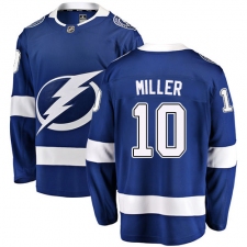 Men's Tampa Bay Lightning #10 J.T. Miller Fanatics Branded Royal Blue Home Breakaway NHL Jersey