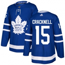 Men's Adidas Toronto Maple Leafs #15 Adam Cracknell Authentic Royal Blue Home NHL Jersey