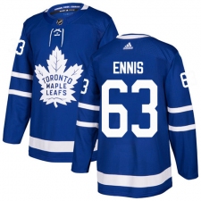 Men's Adidas Toronto Maple Leafs #63 Tyler Ennis Authentic Royal Blue Home NHL Jersey