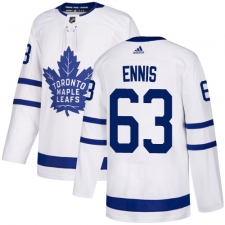Men's Adidas Toronto Maple Leafs #63 Tyler Ennis Authentic White Away NHL Jersey
