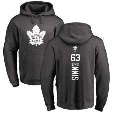 NHL Adidas Toronto Maple Leafs #63 Tyler Ennis Charcoal One Color Backer Pullover Hoodie