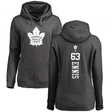 NHL Women's Adidas Toronto Maple Leafs #63 Tyler Ennis Charcoal One Color Backer Pullover Hoodie