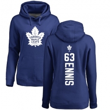 NHL Women's Adidas Toronto Maple Leafs #63 Tyler Ennis Royal Blue Backer Pullover Hoodie