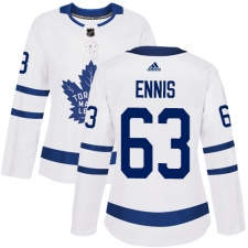 Women's Adidas Toronto Maple Leafs #63 Tyler Ennis Authentic White Away NHL Jersey