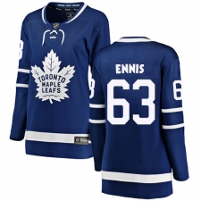 Women's Toronto Maple Leafs #63 Tyler Ennis Authentic Royal Blue Home Fanatics Branded Breakaway NHL Jersey