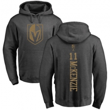 NHL Adidas Vegas Golden Knights #11 Curtis McKenzie Charcoal One Color Backer Pullover Hoodie