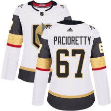 Women's Adidas Vegas Golden Knights #67 Max Pacioretty Authentic White Away NHL Jersey