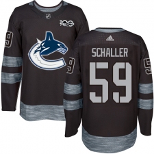 Men's Adidas Vancouver Canucks #59 Tim Schaller Authentic Black 1917-2017 100th Anniversary NHL Jersey