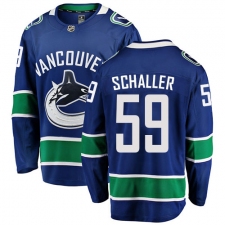 Men's Vancouver Canucks #59 Tim Schaller Fanatics Branded Blue Home Breakaway NHL Jersey