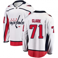 Men's Washington Capitals #71 Kody Clark Fanatics Branded White Away Breakaway NHL Jersey