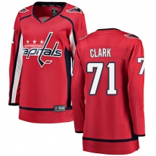 Women's Washington Capitals #71 Kody Clark Fanatics Branded Red Home Breakaway NHL Jersey