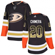 Men's Adidas Anaheim Ducks #20 Jason Chimera Authentic Black Drift Fashion NHL Jersey