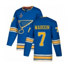 Men's St. Louis Blues #7 Patrick Maroon Authentic Navy Blue Alternate 2019 Stanley Cup Final Bound Hockey Jersey
