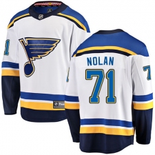 Youth St. Louis Blues #71 Jordan Nolan Fanatics Branded White Away Breakaway NHL Jersey